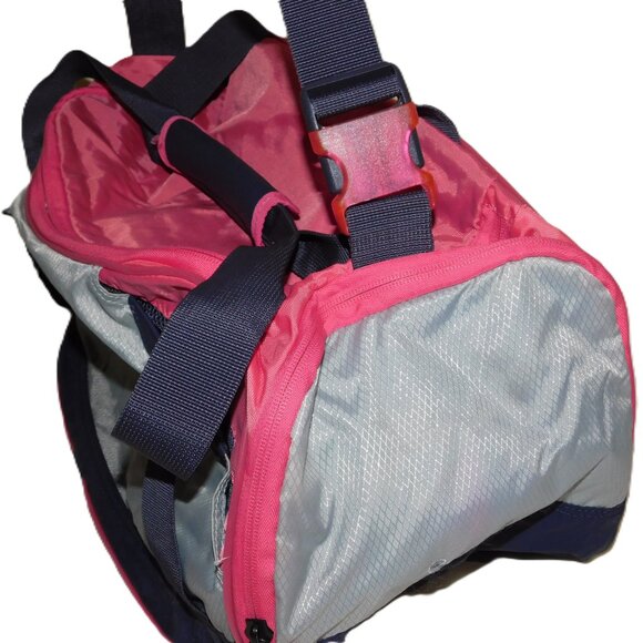Nike Varsity Girl 2.0 Duffle Bag Gym Gear Sports Shoulder Strap Pink Blue Gray - Picture 6 of 11